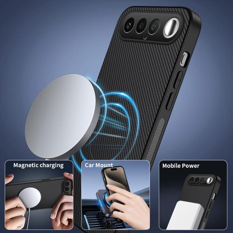 For Realme 16 5G WANLONFENG TQ Series Magnetic Carbon Fiber Texture PC Hybrid TPU Phone Case