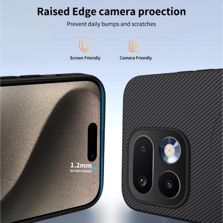 For Realme 16 Pro+ 5G WANLONFENG TQ Series Magnetic Carbon Fiber Texture PC Hybrid TPU Phone Case
