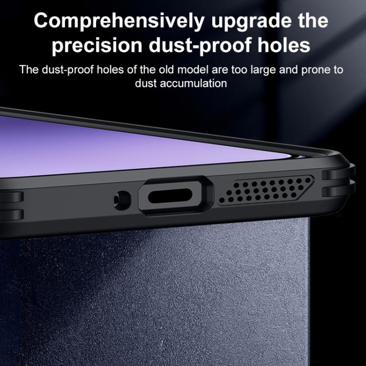 For Xiaomi 15 Blade Transparent Full Coverage Lens Holder Shockproof Phone Case - Graphite Black