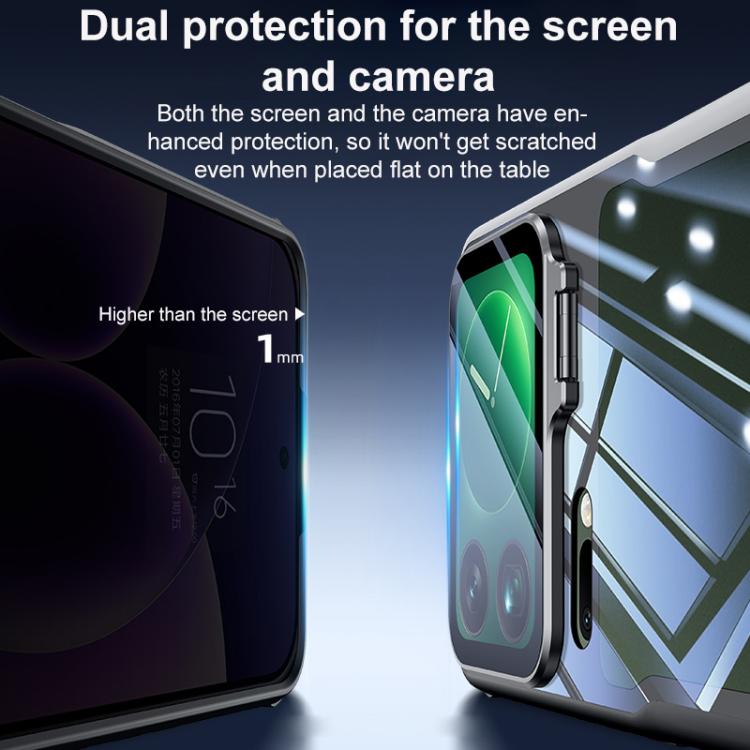For Xiaomi 17 Ultra Blade Transparent Full Coverage Lens Holder Shockproof Phone Case - Graphite Black