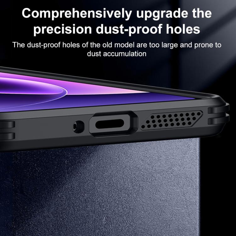 For Xiaomi 17 Blade Transparent Full Coverage Lens Holder Shockproof Phone Case - Graphite Black