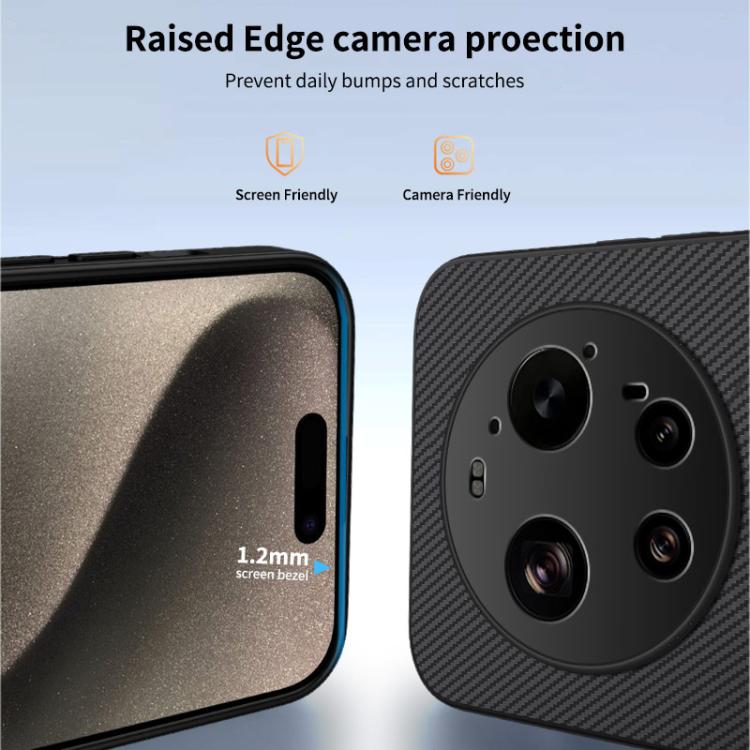 For Xiaomi 17 Ultra WANLONFENG TQ Series Magnetic Carbon Fiber Texture PC Hybrid TPU Phone Case