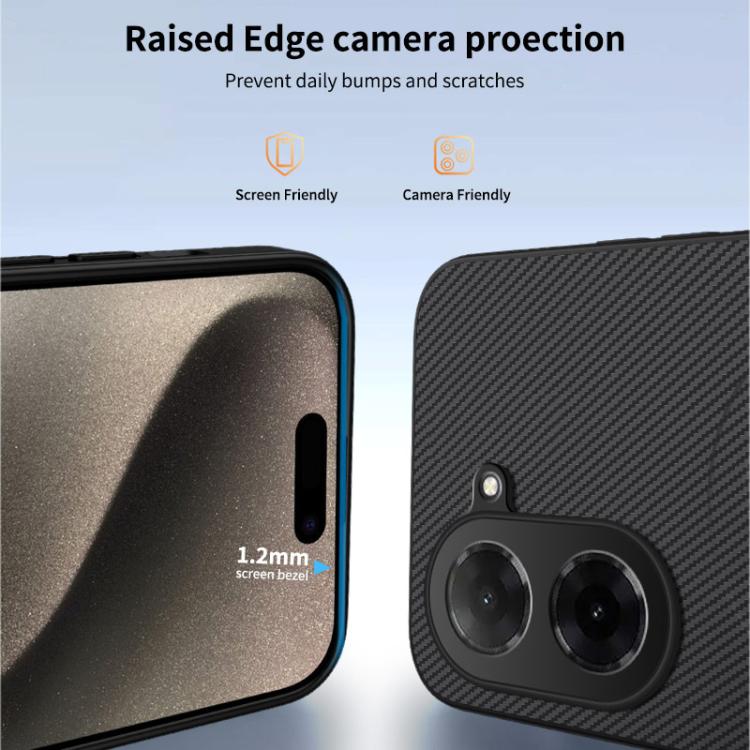 For Redmi A5 4G 171.7mm WANLONFENG TQ Series Magnetic Carbon Fiber Texture PC Hybrid TPU Phone Case