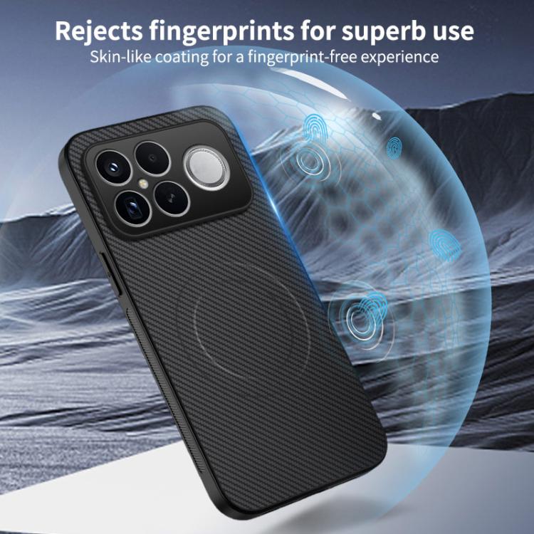 For Redmi K90 Pro Max 5G / Poco F8 Ultra WANLONFENG TQ Series Magnetic Carbon Fiber Texture PC Hybrid TPU Phone Case