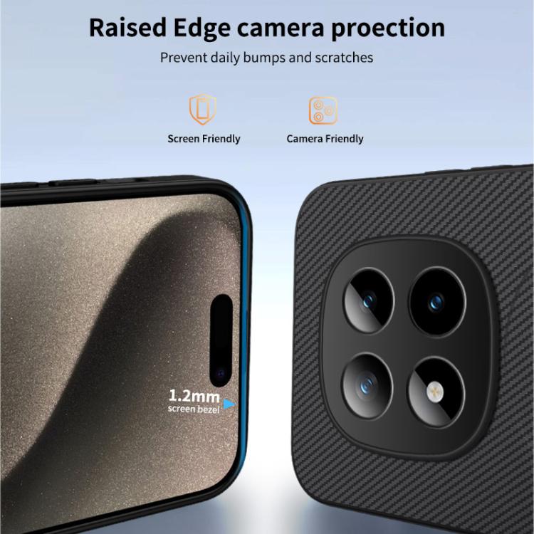 For Redmi Note 14 Pro+ 5G WANLONFENG TQ Series Magnetic Carbon Fiber Texture PC Hybrid TPU Phone Case