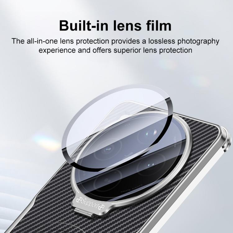 For OPPO Find X8 Carbon Fiber Textured Electroplated Lens Holder Magnetic Phone Case