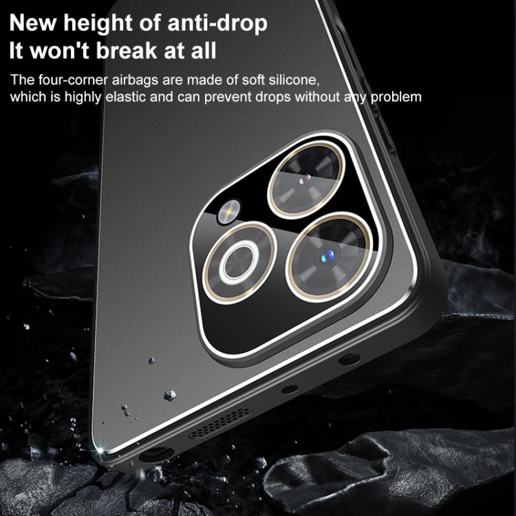 For Wiko Hi Enjoy 80 Pro Golden Shield Metal Frosted Lens Film Phone Case