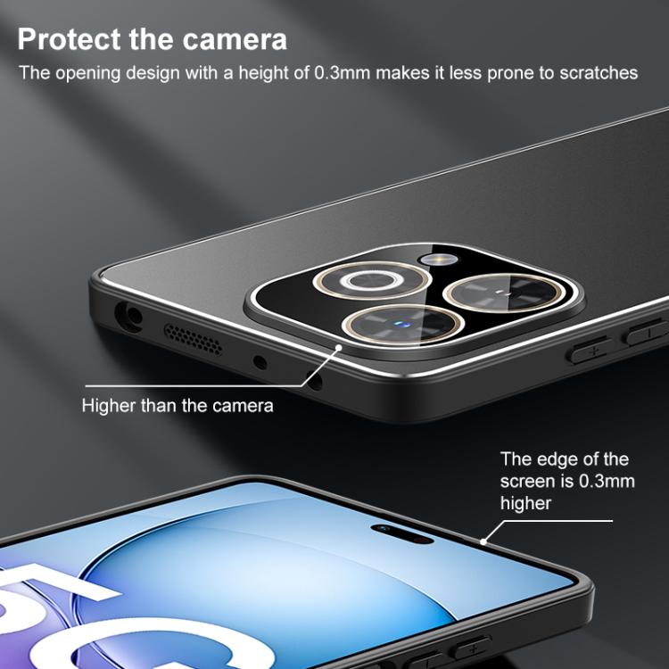 For Wiko Hi Enjoy 80 Pro Golden Shield Metal Frosted Lens Film Phone Case