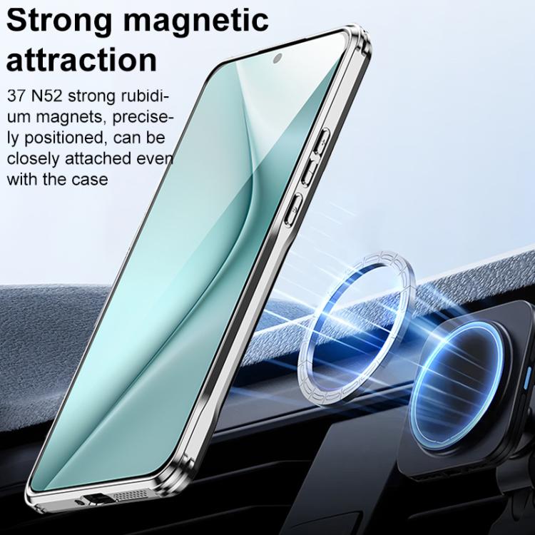 For Huawei Pura 70 Pro Carbon Fiber Textured Electroplated Lens Holder Magnetic Phone Case