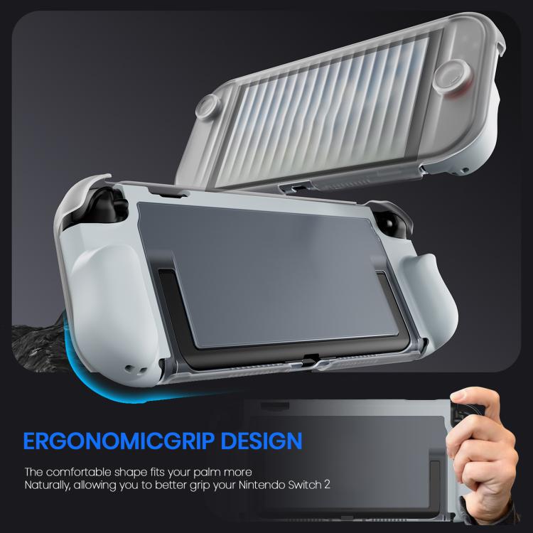 For Nintendo Switch 2 XDcase Transparent Armor Soft-Touch TPU Protective Case with Front Cover