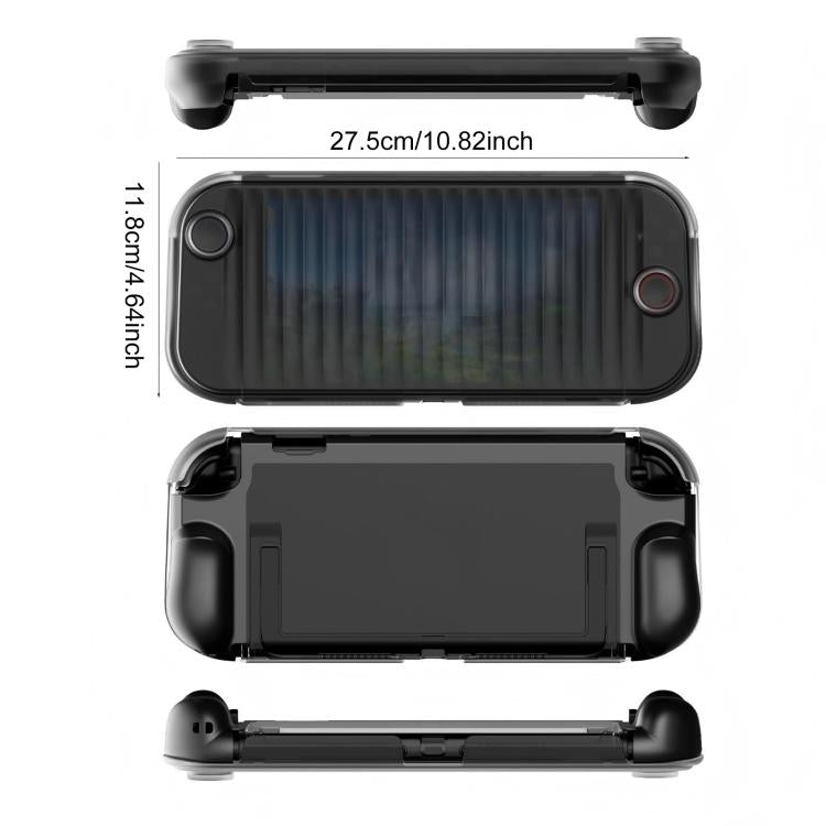 For Nintendo Switch 2 XDcase Transparent Armor Soft-Touch TPU Protective Case with Front Cover