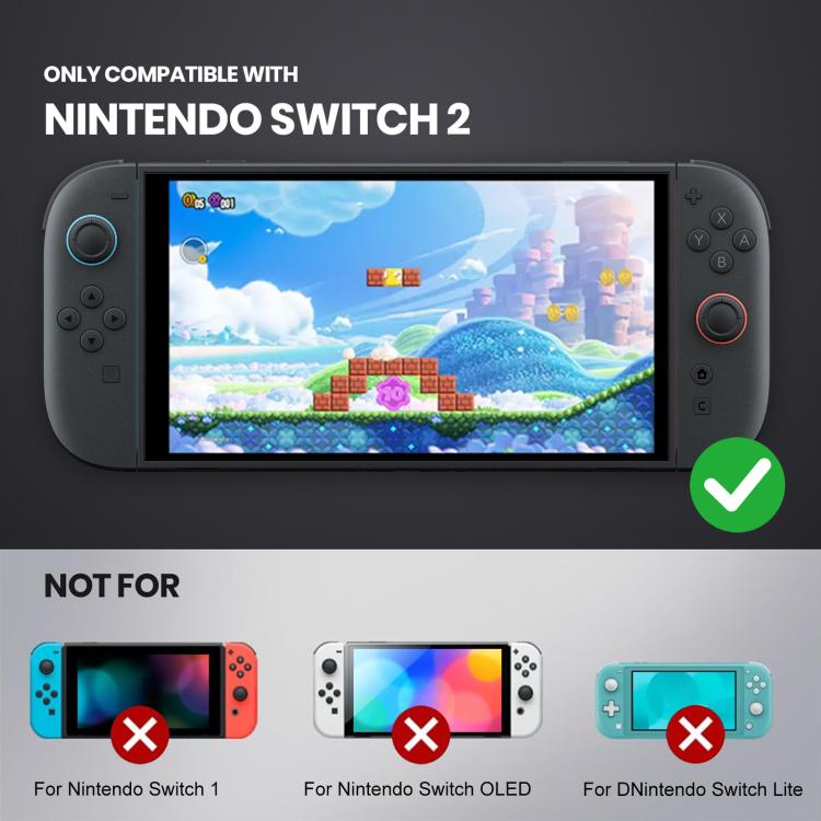 For Nintendo Switch 2 XDcase Transparent Armor Soft-Touch TPU Protective Case with Front Cover