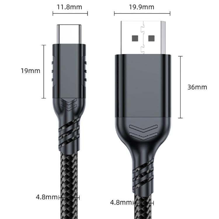 WG226 16K Ultra HD Type-C to DP 2.1 Display Cable Thunderbolt Adapter Cable No Logo, Length:1.5m - Black