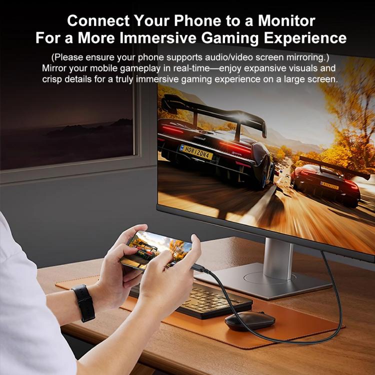 WG226 16K Ultra HD Type-C to DP 2.1 Display Cable Thunderbolt Adapter Cable No Logo, Length:1.5m - Black