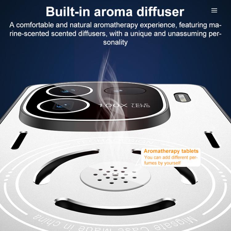 For vivo iQOO 12 Aromatherapy Full Coverage Lens Magnetic Heat Dissipation Phone Case