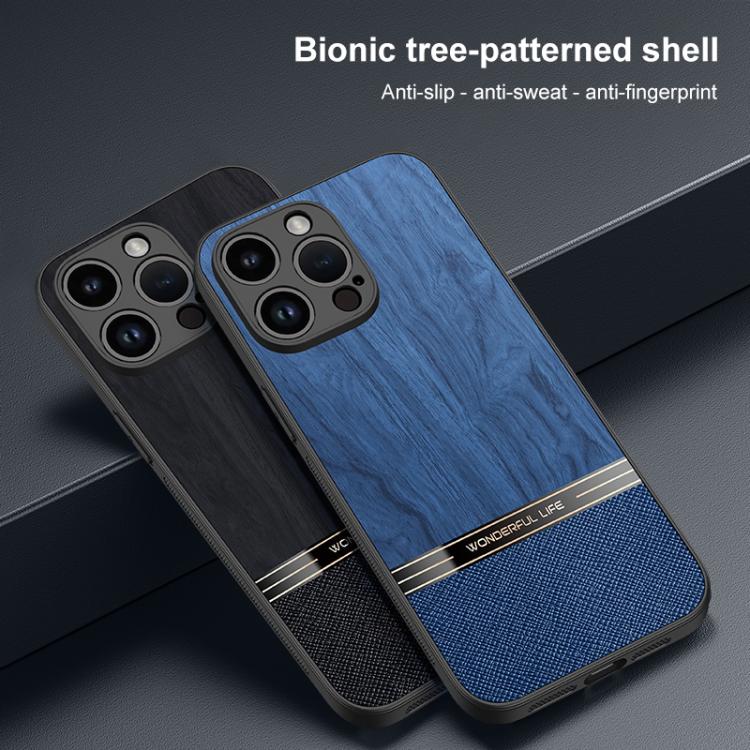 For iPhone 14 Pro Bionic Tree Texture Full Coverage Phone Case