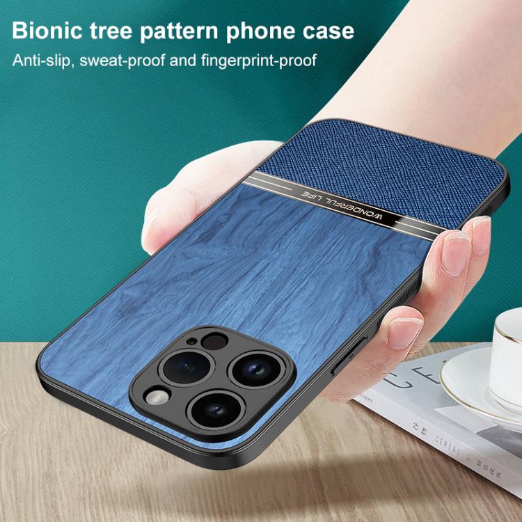 For iPhone 14 Pro Max Bionic Tree Texture Full Coverage Phone Case