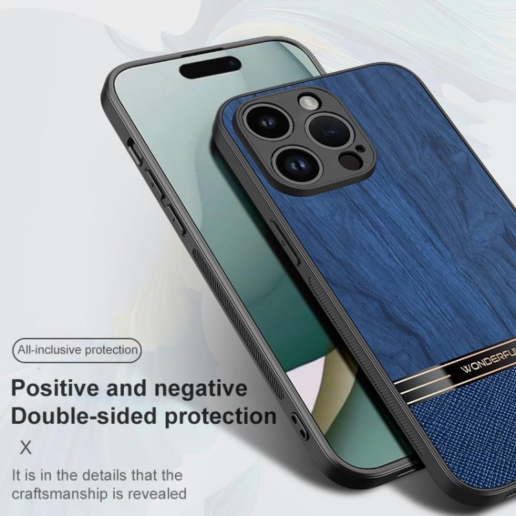 For iPhone 15 Pro Bionic Tree Texture Full Coverage Phone Case