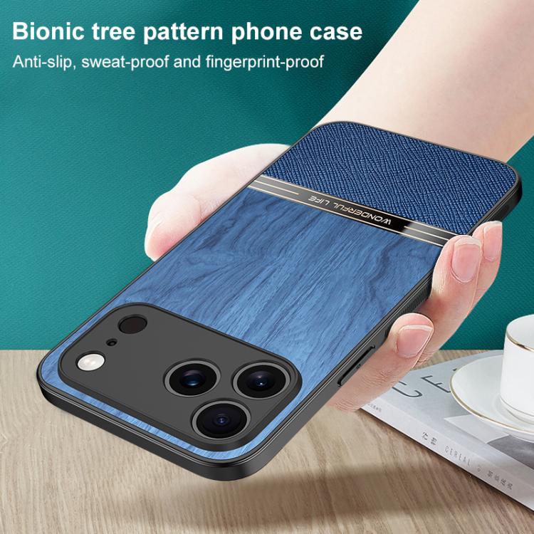For iPhone 17 Pro Max Bionic Tree Texture Full Coverage Phone Case