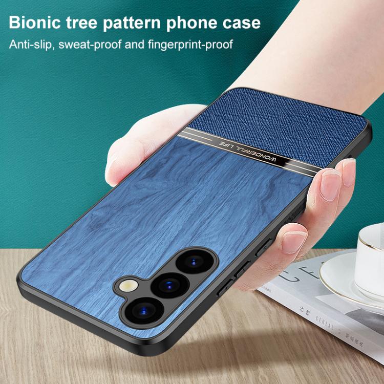 For Samsung Galaxy S25+ 5G Bionic Tree Texture Full Coverage Phone Case