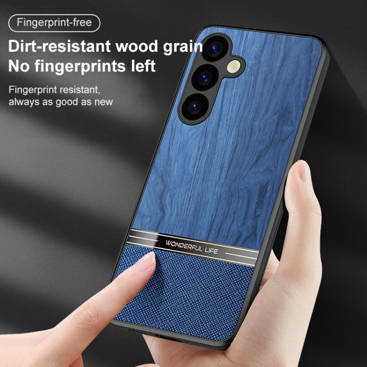 For Samsung Galaxy S25+ 5G Bionic Tree Texture Full Coverage Phone Case