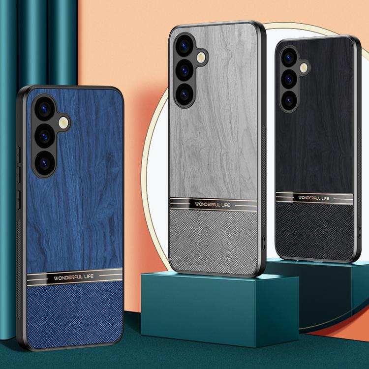 For Samsung Galaxy S25+ 5G Bionic Tree Texture Full Coverage Phone Case