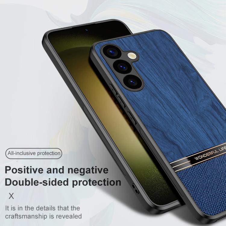 For Samsung Galaxy S25+ 5G Bionic Tree Texture Full Coverage Phone Case