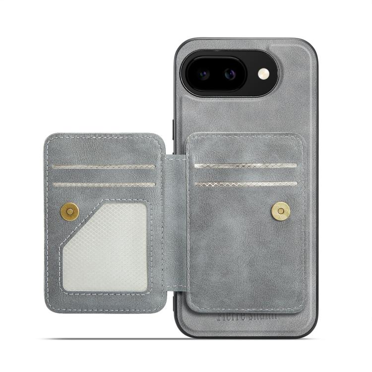 For Google Pixel 10a Fierre Shann FS028 MagSafe RFID Card Holder Back Phone Case