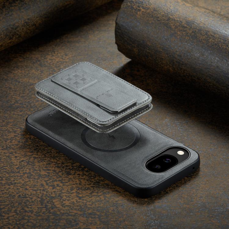For Google Pixel 10a Fierre Shann FS028 MagSafe RFID Card Holder Back Phone Case