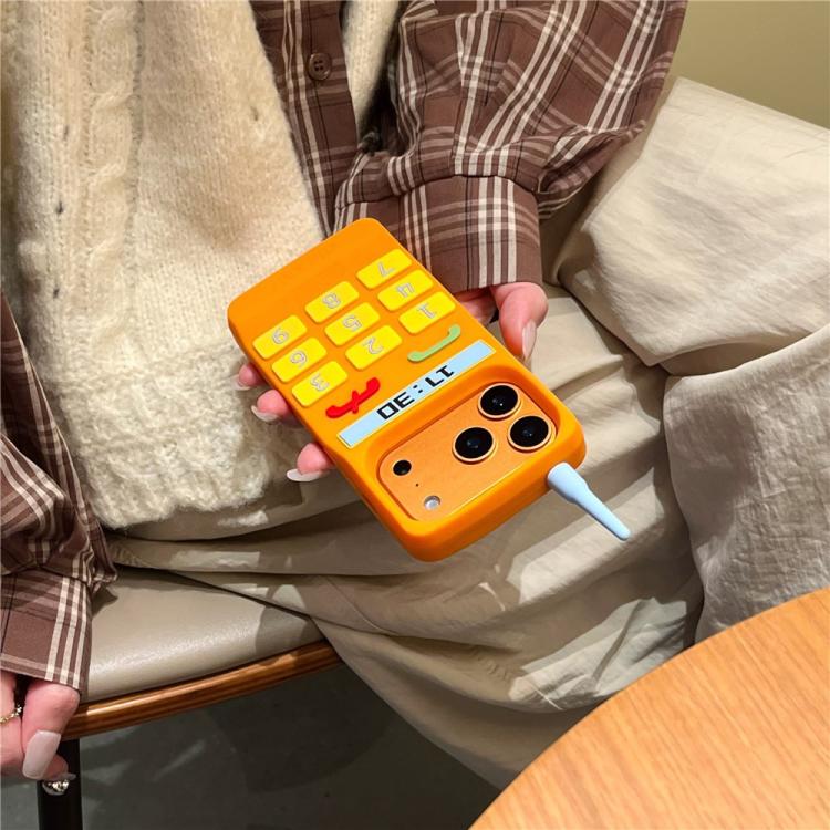 For iPhone 17 Creative Retro Brick Shockproof Phone Case - Orange