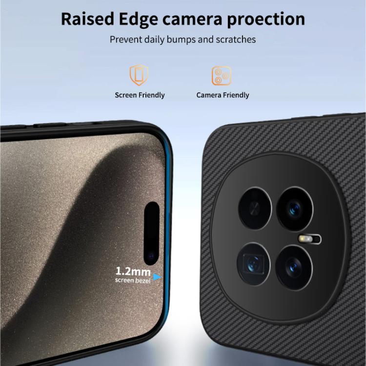 For Honor Magic8 5G WANLONFENG TQ1 Series Magnetic Carbon Fiber Texture Phone Case with 2pcs Screen Films