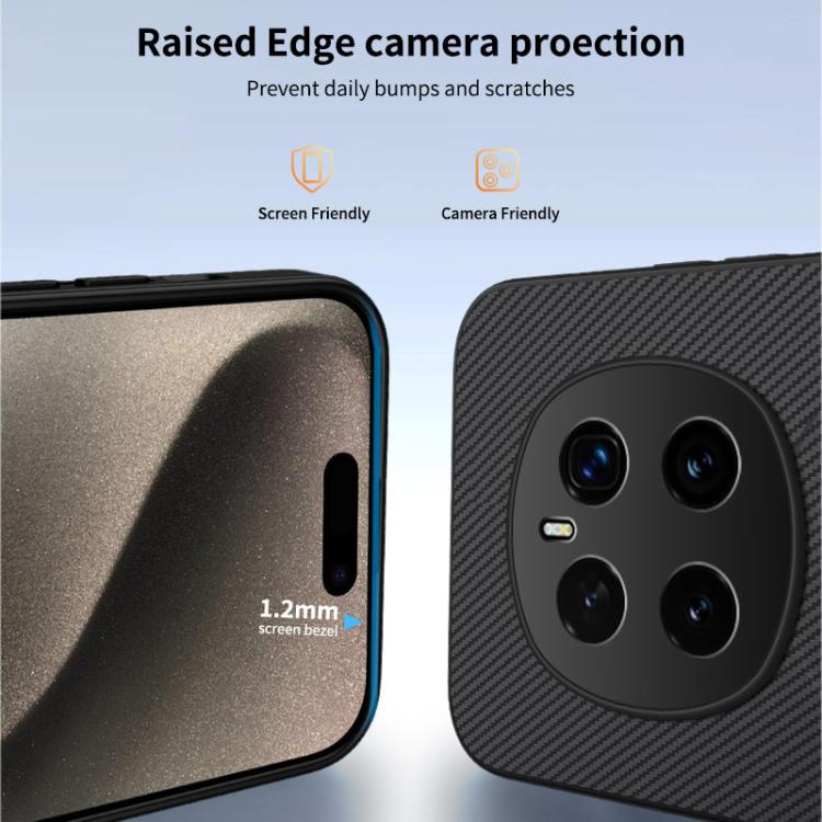For Honor Magic7 Pro 5G WANLONFENG TQ1 Series Magnetic Carbon Fiber Texture Phone Case with 2pcs Screen Films