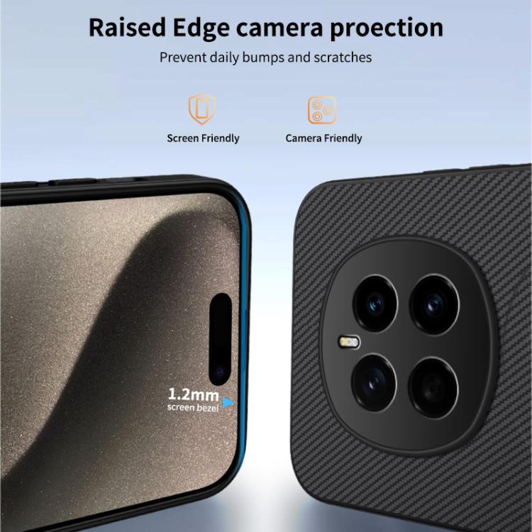 For Honor Magic7 5G WANLONFENG TQ1 Series Magnetic Carbon Fiber Texture Phone Case with 2pcs Screen Films