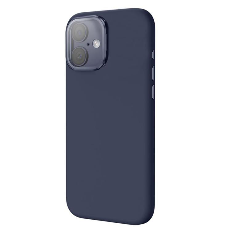 For iPhone 17 Liquid Silicone Magnetic Shockproof Phone Case with Lens Cover Kickstand