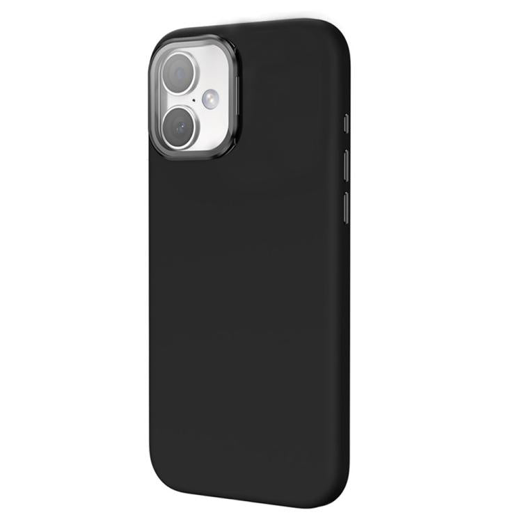 For iPhone 17 Liquid Silicone Magnetic Shockproof Phone Case with Lens Cover Kickstand