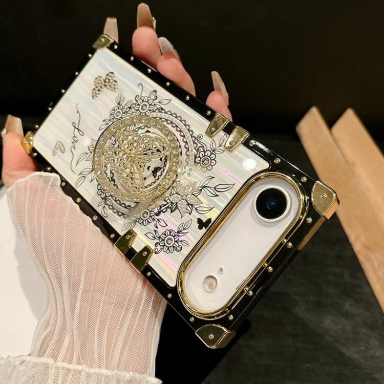 For iPhone Air Rhinestone Decor Butterfly Pattern TPU + PC Phone Case