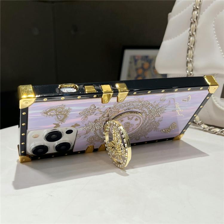 For iPhone 13 Pro Max Rhinestone Decor Butterfly Pattern TPU + PC Phone Case