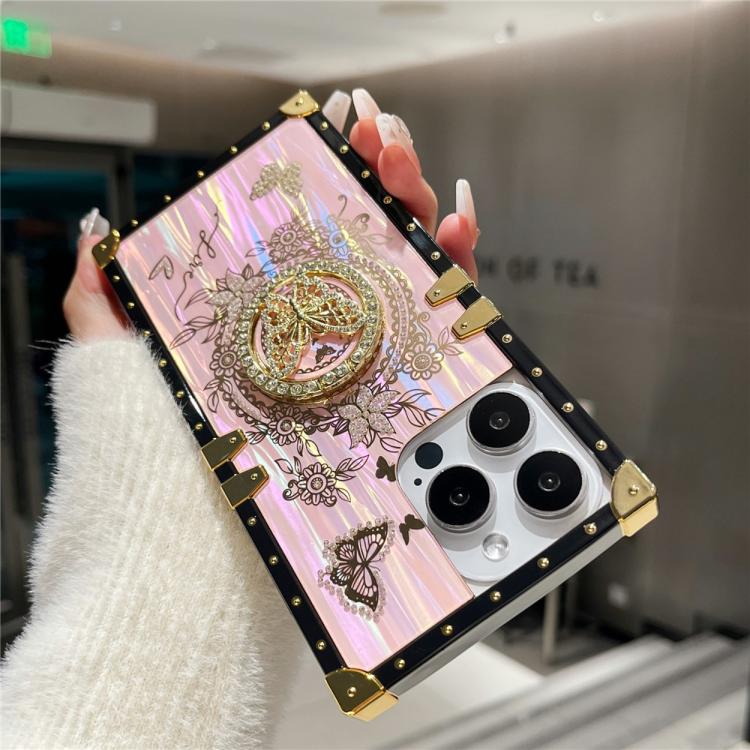 For iPhone 13 Pro Rhinestone Decor Butterfly Pattern TPU + PC Phone Case