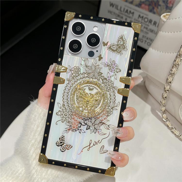 For iPhone 11 Rhinestone Decor Butterfly Pattern TPU + PC Phone Case