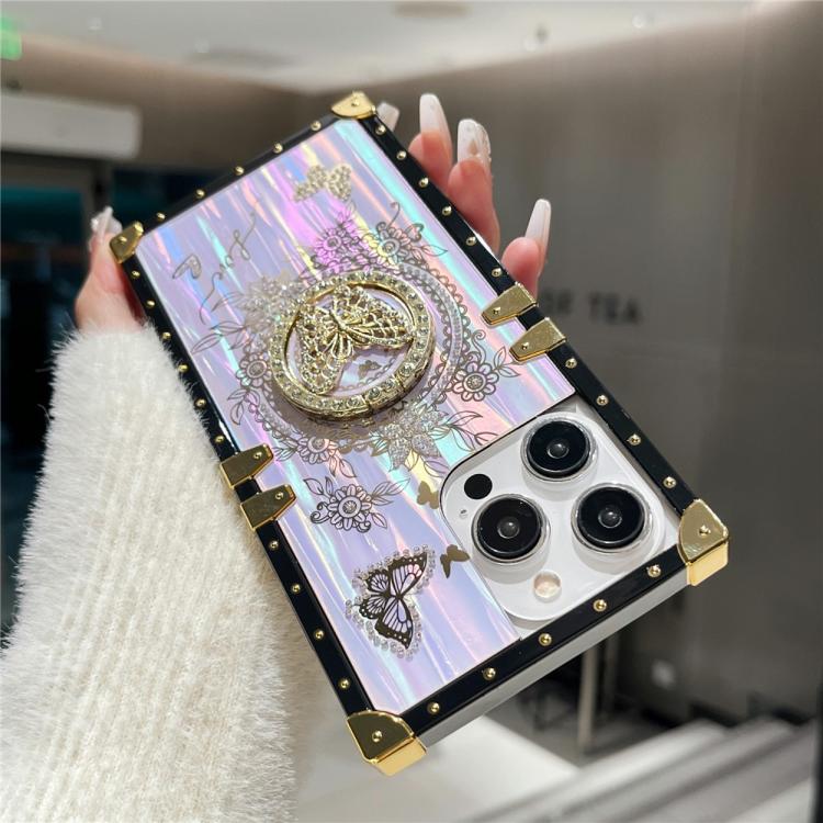 For iPhone 11 Pro Max Rhinestone Decor Butterfly Pattern TPU + PC Phone Case