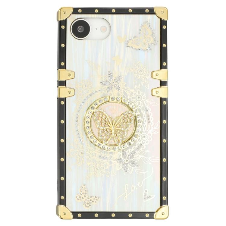 For iPhone 16e / 17e Rhinestone Decor Butterfly Pattern TPU + PC Phone Case