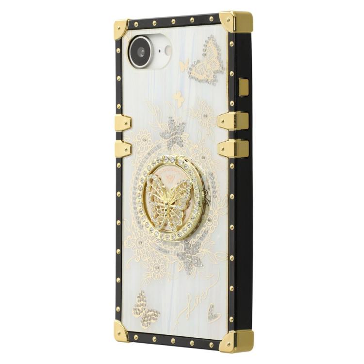 For iPhone 16e / 17e Rhinestone Decor Butterfly Pattern TPU + PC Phone Case