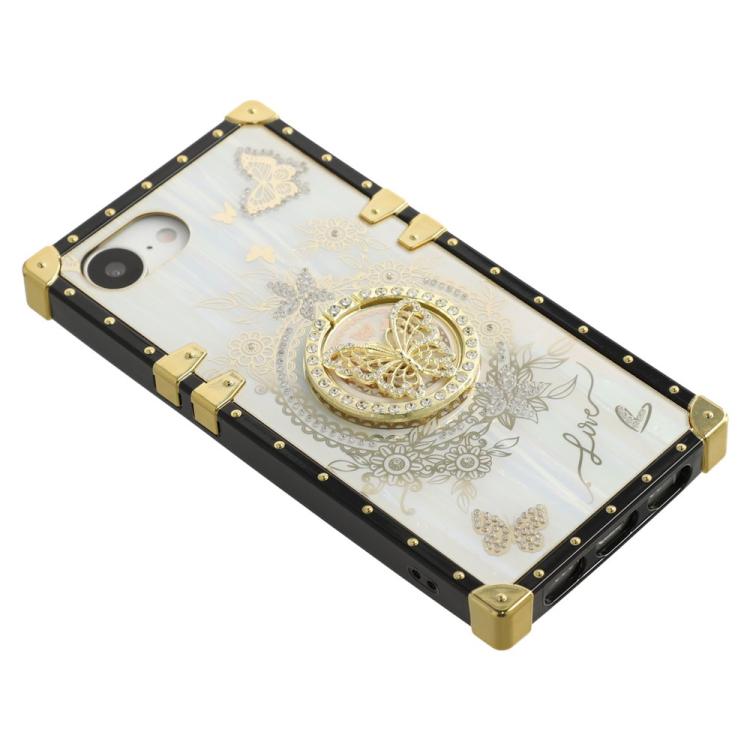 For iPhone 16e / 17e Rhinestone Decor Butterfly Pattern TPU + PC Phone Case