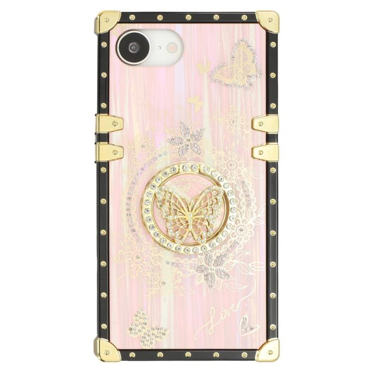 For iPhone 16e / 17e Rhinestone Decor Butterfly Pattern TPU + PC Phone Case