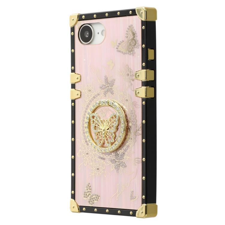 For iPhone 16e / 17e Rhinestone Decor Butterfly Pattern TPU + PC Phone Case
