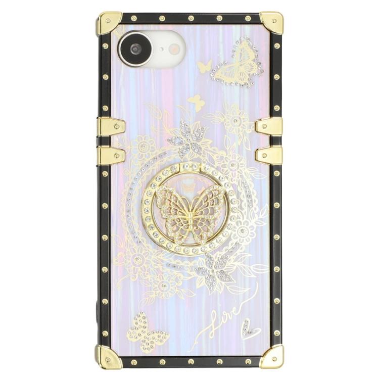 For iPhone 16e / 17e Rhinestone Decor Butterfly Pattern TPU + PC Phone Case