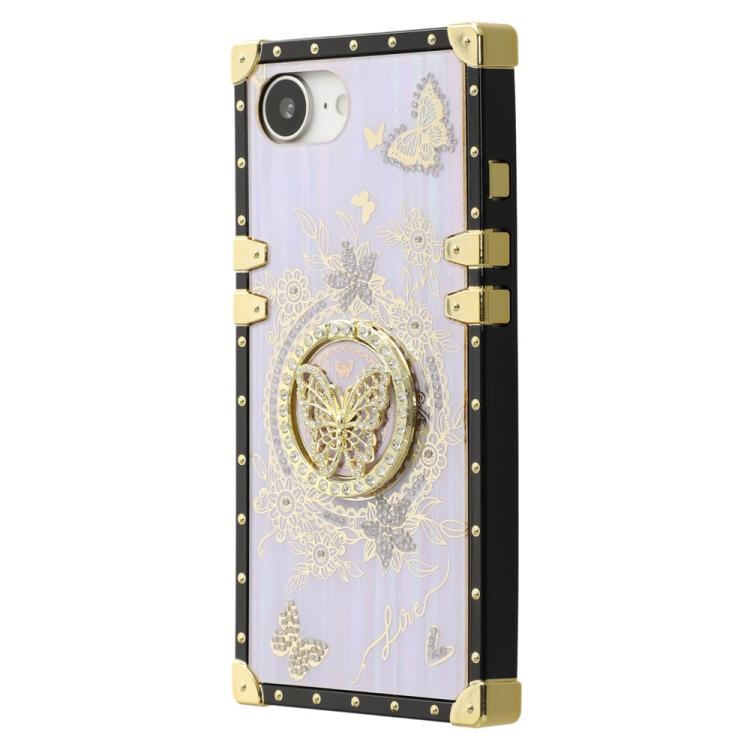 For iPhone 16e / 17e Rhinestone Decor Butterfly Pattern TPU + PC Phone Case