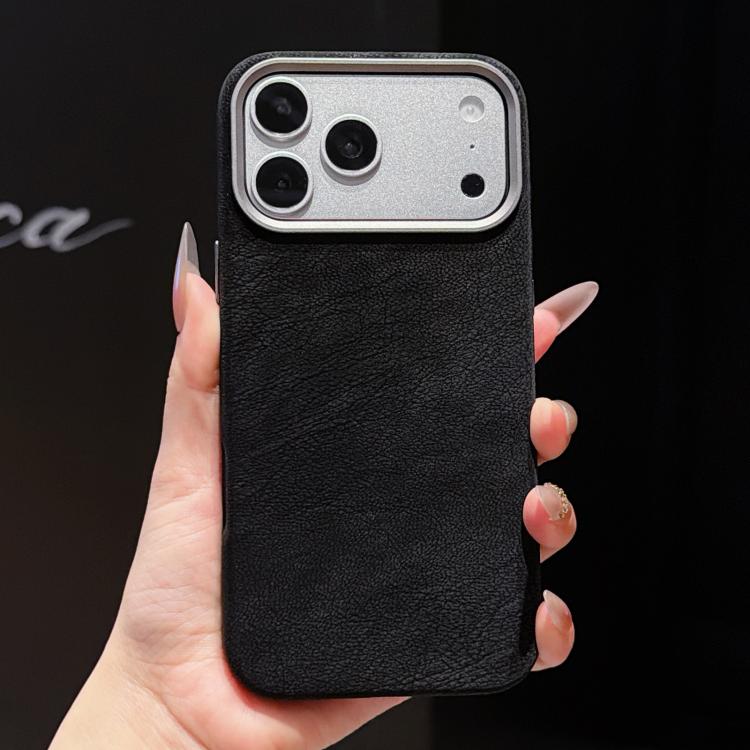 For iPhone 17 Pro Solid Color Full Coverage Leather Magnetic Phone Case