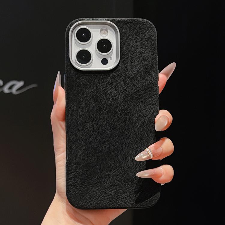 For iPhone 16 Pro Max Solid Color Full Coverage Leather Magnetic Phone Case