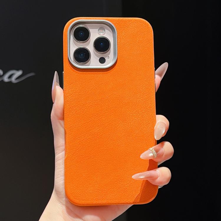 For iPhone 15 Pro Max Solid Color Full Coverage Leather Magnetic Phone Case